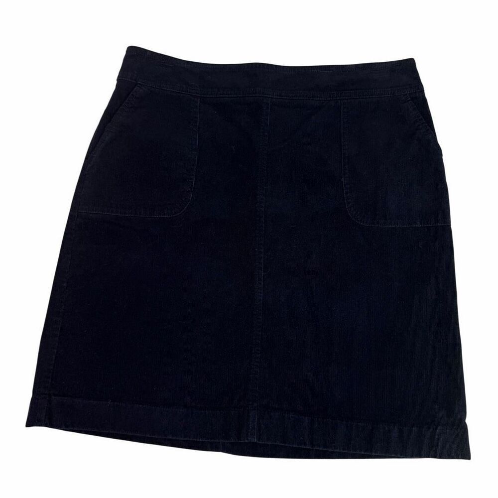 Talbots Women's Size 12 Blue Corduroy Skirt Pockets